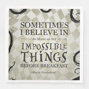 Alice in wonderland napkins