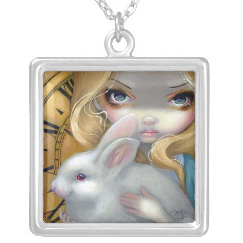 Alice in Wonderland NECKLACE white rabbit FoF 141