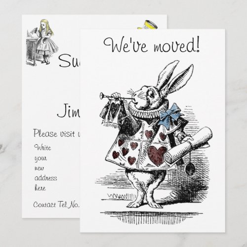 Alice in Wonderland New Home Announcement Card