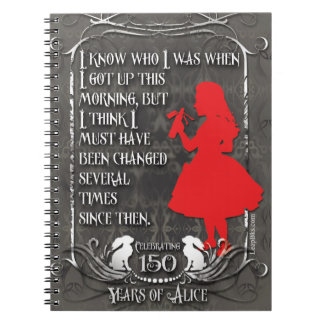 Alice-In-Wonderland Notebook "I Know Who I Was"