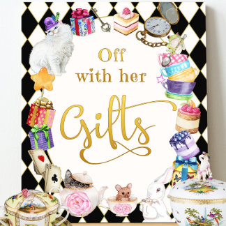 Alice in Wonderland Off with Her Gifts Foam Board