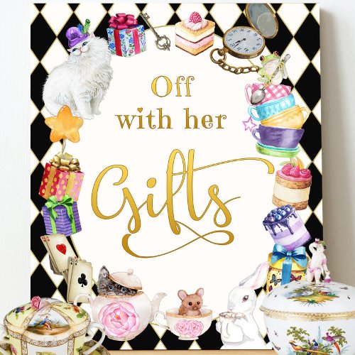 Alice in Wonderland Off with Her Gifts Poster