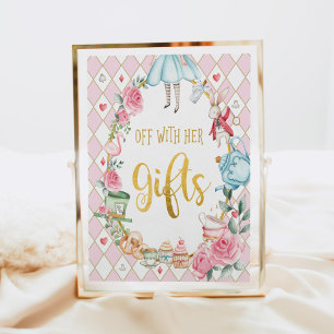 Alice in Wonderland OFF WITH HER GIFTS Sign