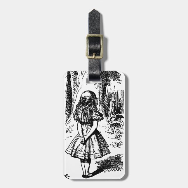 Alice in Wonderland - original illustration Luggage Tag (Front Vertical)