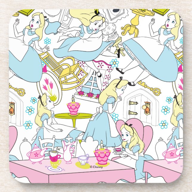 Alice in Wonderland | Oversized Pattern Drink Coaster (Front)