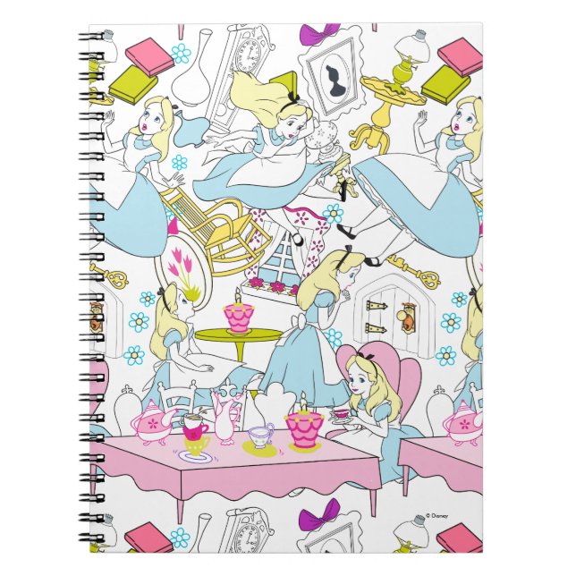 Alice in Wonderland | Oversized Pattern Notebook (Front)