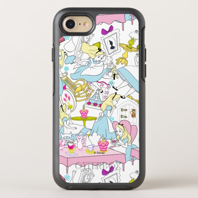 Alice in Wonderland | Oversized Pattern Otterbox iPhone Case (Back)