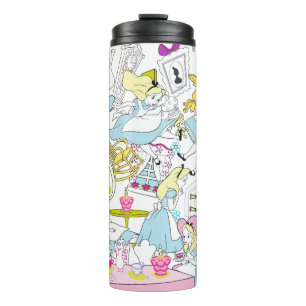 Alice in Wonderland   Oversized Pattern Thermal Tumbler