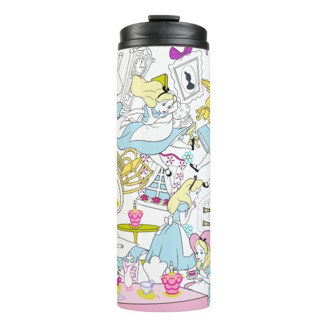 Alice in Wonderland | Oversized Pattern Thermal Tumbler (Front)