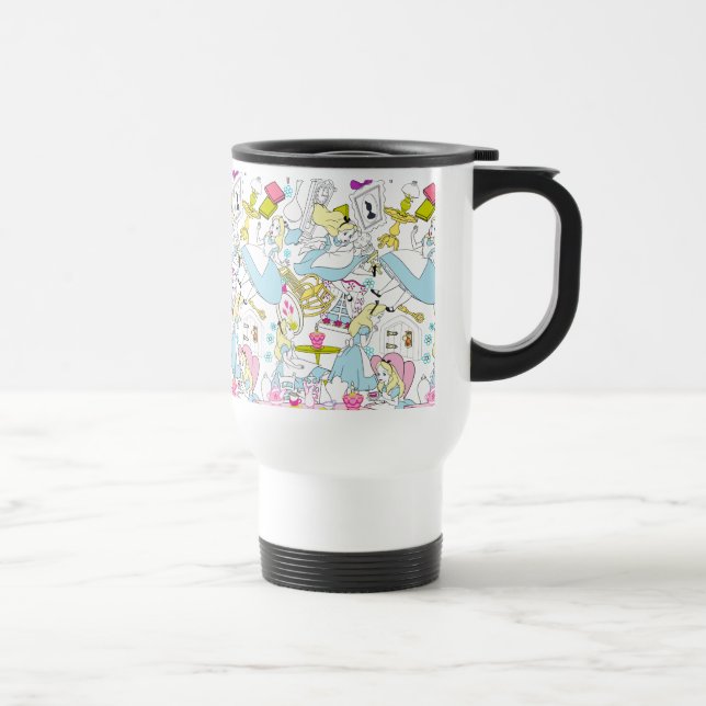 Alice in Wonderland | Oversized Pattern Travel Mug (Right)