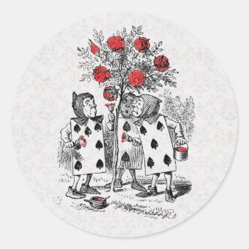 Alice In Wonderland Painting The Roses Red Sticker by Pip_Gerard at Zazzle