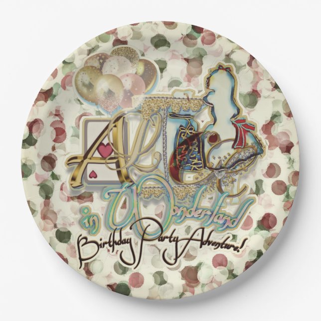 Alice in Wonderland Paper Plate (Front)