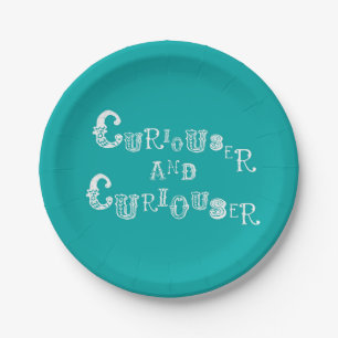 Alice In Wonderland Paper Plate Curious