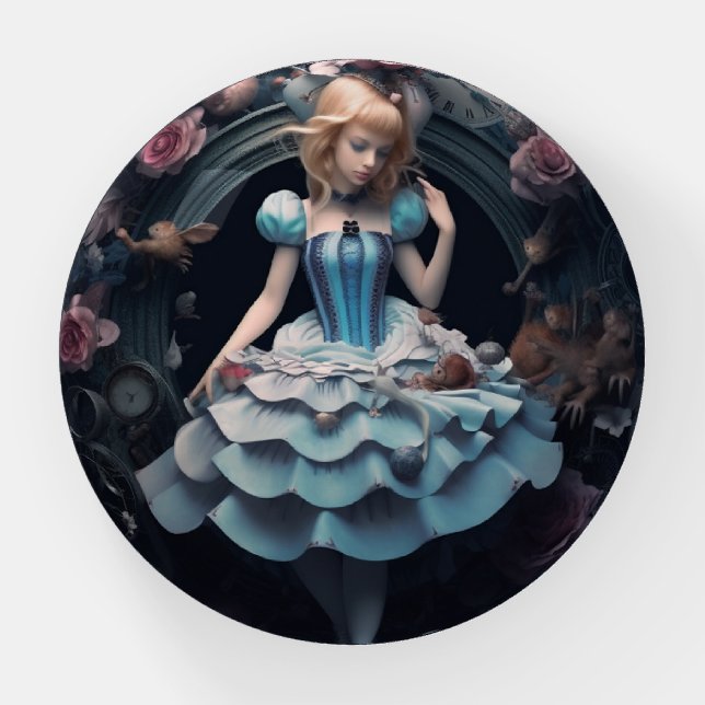 Alice in Wonderland Paperweight (Front)