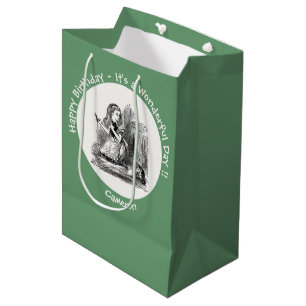 Alice in Wonderland Party - Alice and the Kitten Medium Gift Bag