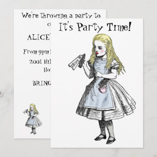 Alice in Wonderland Party Invitation Card