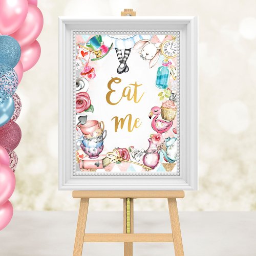 Alice in Wonderland Party Sign Eat Me Sign