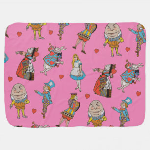Alice in Wonderland Pattern Baby Blanket