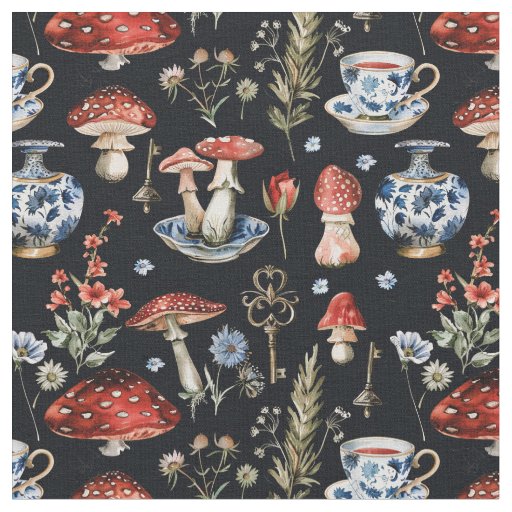 Alice in Wonderland Pattern Fabric