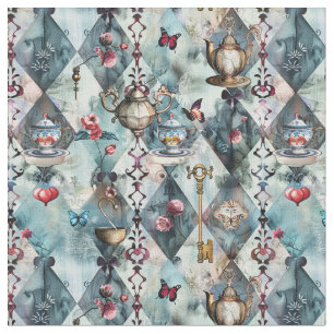Alice in Wonderland Pattern Fabric
