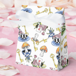 Alice in Wonderland Pattern  Favor Boxes