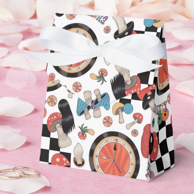 Alice in Wonderland Pattern  Favor Boxes (Wedding)