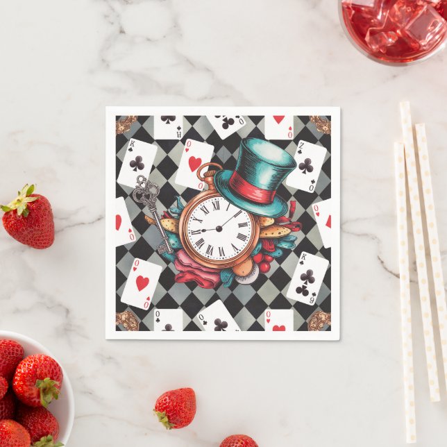 Alice in Wonderland Pattern  Napkins (Insitu)