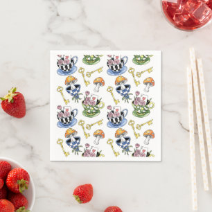 Alice in Wonderland Pattern  Napkins