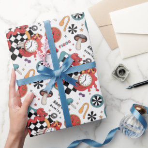 Alice in Wonderland Pattern Wrapping Paper