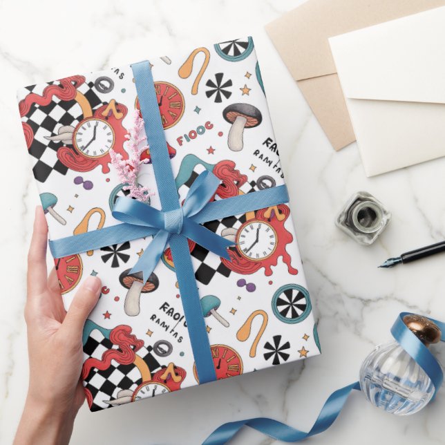 Alice in Wonderland Pattern  Wrapping Paper (Gifting)
