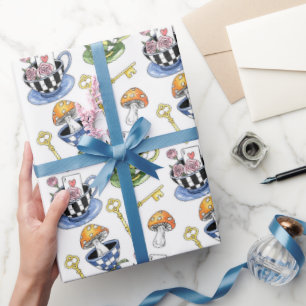 Alice in Wonderland Pattern Wrapping Paper