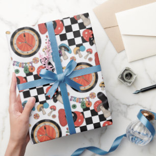 Alice in Wonderland Pattern Wrapping Paper
