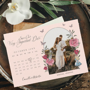 Alice In Wonderland Pencil Us In Calendar Photo Save The Date