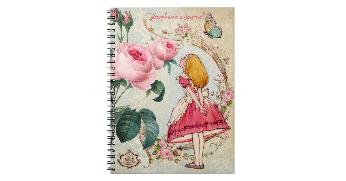 Alice Wonderland Inspired Notebook / Sketchbook / Journal