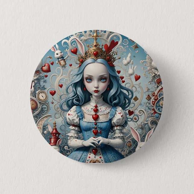 Alice in Wonderland Pin Badge  (Front)