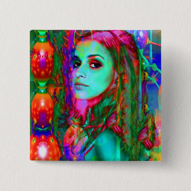 Alice in Wonderland Pinback Button (Front)