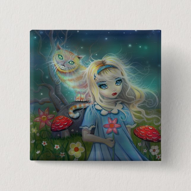 Alice in Wonderland Pinback Button (Front)