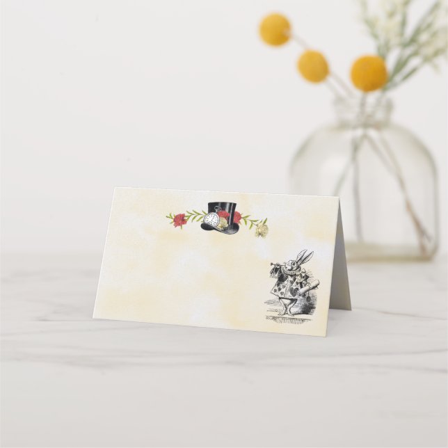 Alice in Wonderland Place Card or Escort Card (Front)