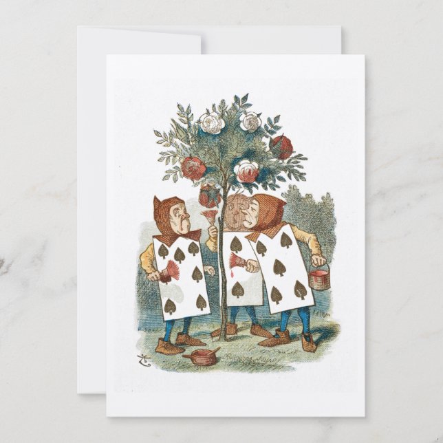 Alice in Wonderland Playing Card Gardeners (Front)