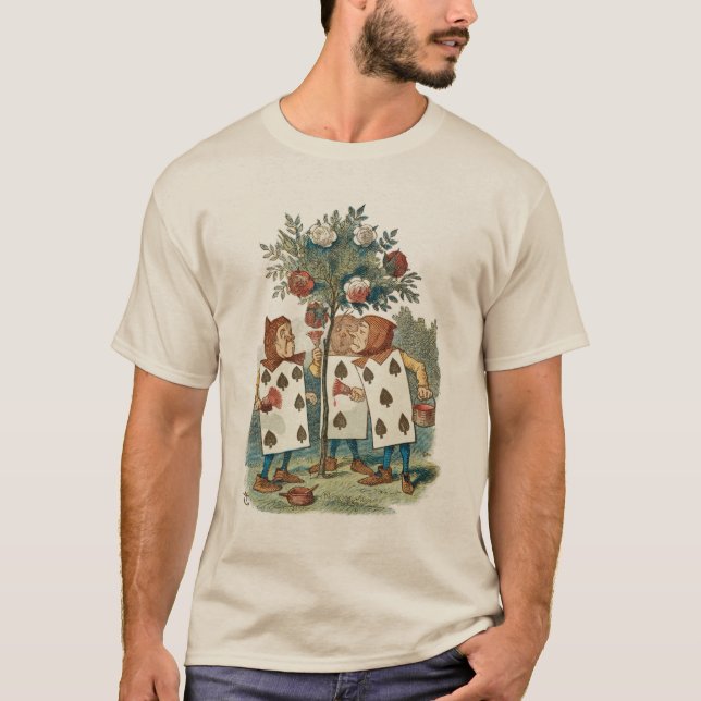 Alice in Wonderland Playing Card Gardeners T-Shirt (Front)