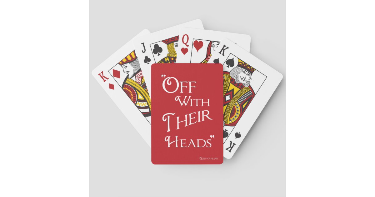 Alice In Wonderland Playing Card Queen Of Hearts Zazzle Com