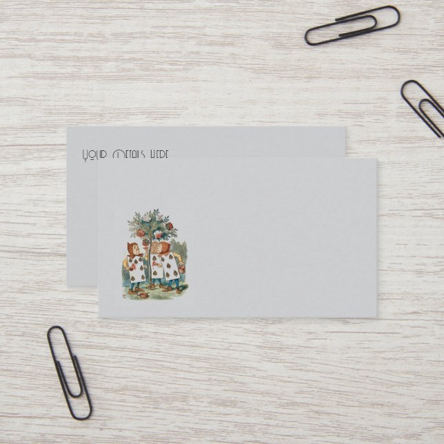 Alice in Wonderland Playing Cards Gardeners (Front/Back In Situ)