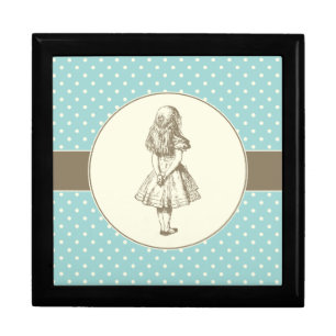 Alice in Wonderland Polka Dots Keepsake Box