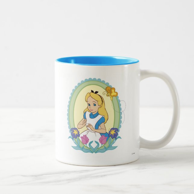 Alice in Wonderland Portrait Disney Two-Tone Coffee Mug (Right)