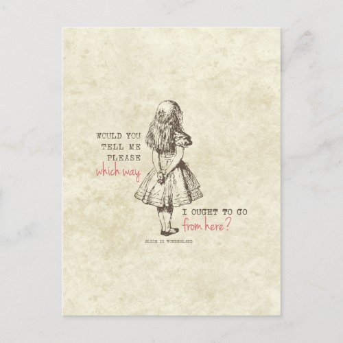 Alice in Wonderland Postcard