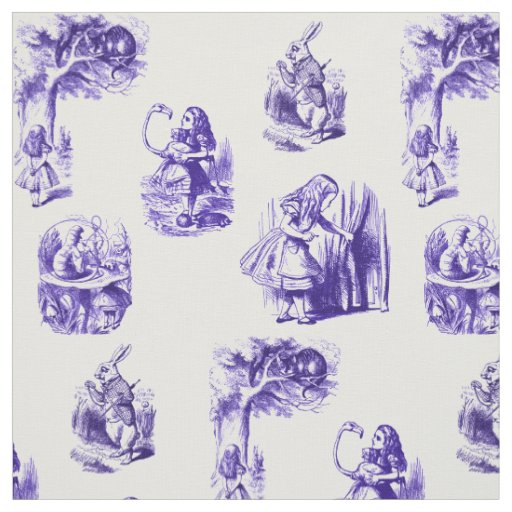 Alice in Wonderland Purple Fabric