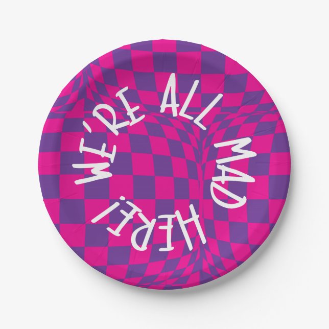 Alice in Wonderland - Purple Plates - Were all Mad (Front)