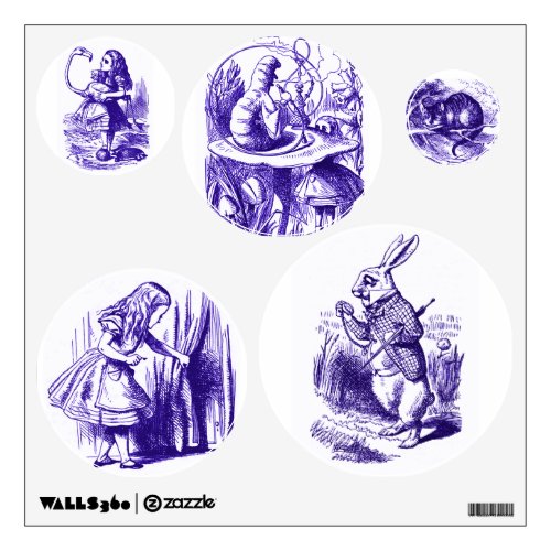 Alice in Wonderland Purple Wall Decals