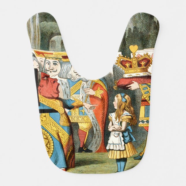 Alice in Wonderland Queen of Hearts Baby Bib (Front)