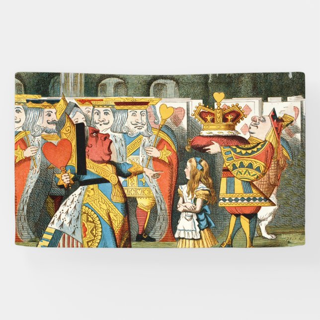 Alice in Wonderland Queen of Hearts Banner (Horizontal)